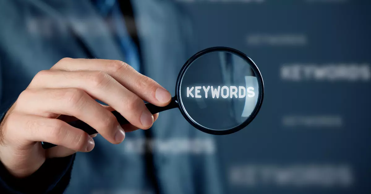 Magnifying glass showing how to do keyword research
